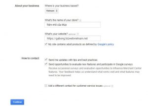 Đăng ký google merchant center