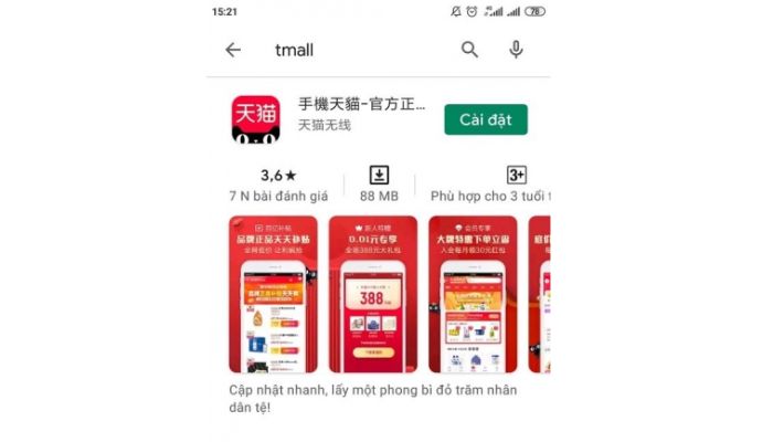 Tải app Tmall về điện thoại 